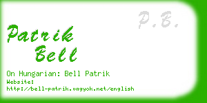 patrik bell business card